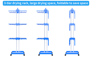 KHÁCH SẠN cấp có thể gập lại sắt đôi khăn Giá nhiều lớp hộ gia đình Sấy Giá có thể điều chỉnh mở rộng thiết kế cho căn hộ sử dụng - Product Image 5