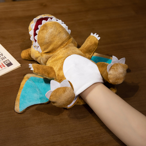 Juguetes <span class=keywords><strong>de</strong></span> peluche <span class=keywords><strong>de</strong></span> dragón que escupe fuego, dibujos animados para padres e hijos, marioneta <span class=keywords><strong>de</strong></span> mano con boca abierta, guantes <span class=keywords><strong>de</strong></span> dinosaurio educativos para niños - Product Image 3