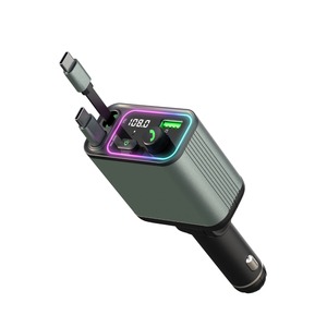 Trasmettitore FM per <span class=keywords><strong>Auto</strong></span> con Cavo Retrattile PD 65W Max, Lettore MP3 <span class=keywords><strong>Bluetooth</strong></span>, Chiamate in Vivavoce, Lettore USB, Ricarica Rapida - Product Image 3