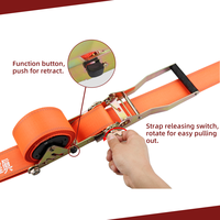 2 inci GS bersertifikat Self Retract Ratchet Tie Down tugas berat otomatis Ratchet sabuk ditarik tali Ratchet terbuat dari PES