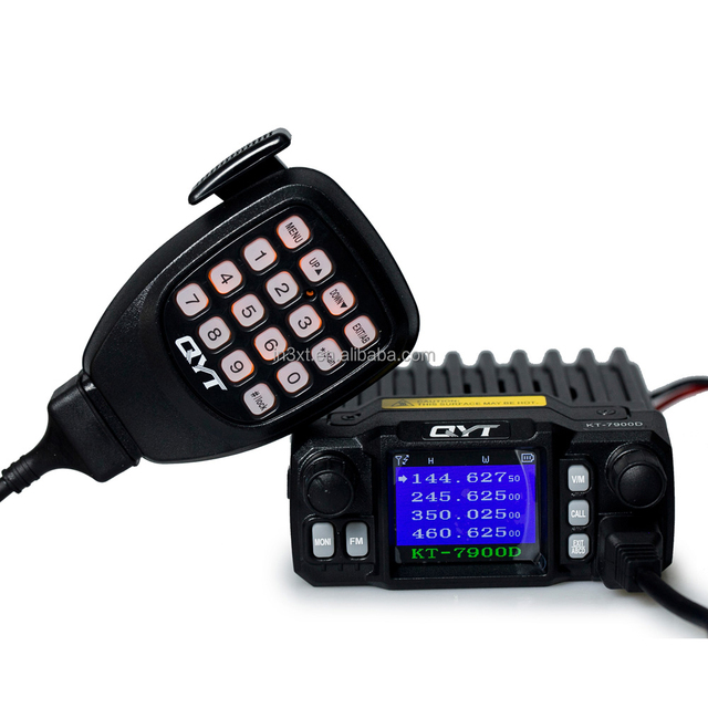 QYT KT-7900D Mini Quad Band Car Base Transceiver UHF VHF 144/220/350/440MHz Quad Standby Amateur Ham Mobile Radio qyt kt7900d
