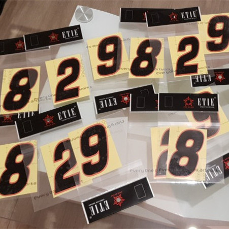 Custom Racing Number Decals Custom Racing Number Vinyl Stickers (x3 ...