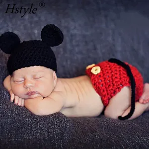 Newborn Photography Props Baby Hat Girls Boys Crochet Knit Costume Outfits Newborn Fotografia Clothes Baby Accessories A496