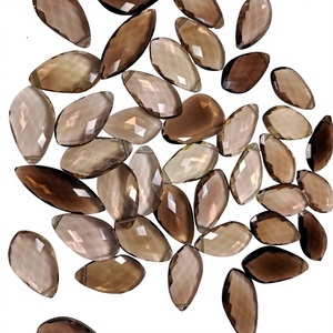 Quartz fumé naturel en gros, cabochons en pierres précieuses brutes toutes formes, certifiés par un tiers, taille personnalisable pour bijoux - Product Image 1