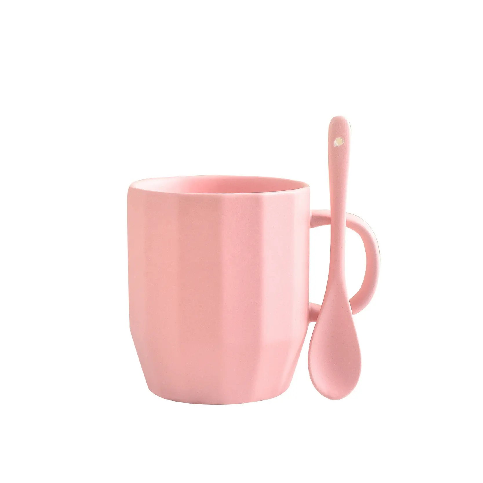 Ceramic Coffee Cups with spoon Morning breakfast milk water cups porcelain office cups wholesale