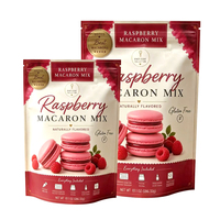 Sachet alimentaire personnalisé en gros avec fermeture éclair, en composite, pour gâteaux, macarons et poudre à lever