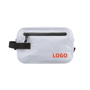 Sac cosmétique imperméable en PVC à double couche pour les voyages de bureau, pour transporter des ordinateurs portables, des stylos et des gadgets technologiques - Product Image 1