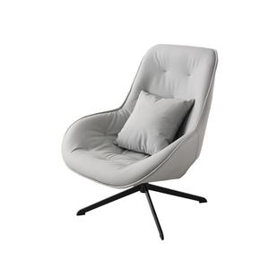 Sillón de Salón Giratorio de Cuero con Diseño Moderno y Personalizado HOYOO, Sofá Cómodo para Sala de Estar - Product Image 1