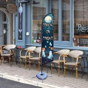 2.5*11.5 FT Halloween Feather <b>Flags</b> Beach <b>Flag</b> for Beach Party and Advertising Promotions - Product Image 4