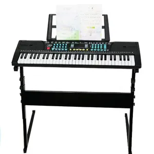 卸売61キー電気ピアノおもちゃキッズ楽器マイクとUSB充電ラインキーボードおもちゃ