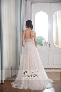 Ruolai QW01752 <span class=keywords><strong>Vestidos</strong></span> de <span class=keywords><strong>fiesta</strong></span> sin mangas con cuentas brillantes <span class=keywords><strong>Vestidos</strong></span> de noche de sirena con tren desmontable - Product Image 3