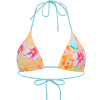 Trajes de Baño de Tallas Grandes de Alta Calidad al por Mayor, Bikini de Moda para Chicas Jóvenes y Mujeres, Sexy, Amarillo Floral, Azul Sólido, con Tiras