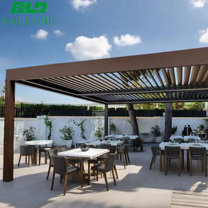 Gemotoriseerd Aluminium Louvre Dak Bioklimatische <span class=keywords><strong>Pergola</strong></span> 10 Ft X25 Ft Met Verlichting En Schommel Voor Kinderen Spelen - Product Image 2