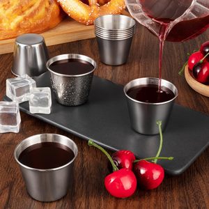 Vente en gros de gobelets à shot en acier inoxydable de 30 ml (1 oz) pour le camping en plein air, les voyages, le café, le thé - Product Image 3
