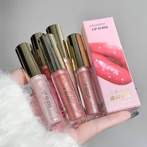 Private Label Moist urizing Shiny Shimmer Lip gloss Lippen öl Glitter Watery Liquid Lipstick