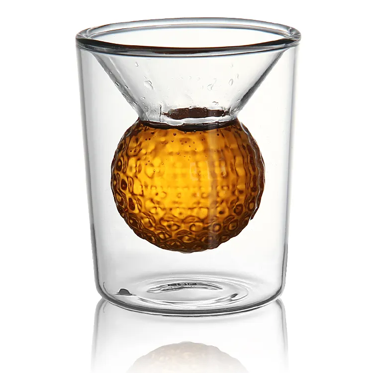 Bán Sỉ Bán Sỉ Bộ Ly Uống Rượu Whisky Hình Quả Cầu Golf 2Oz Tinh Thần Thời Trang Borosilicate Cao