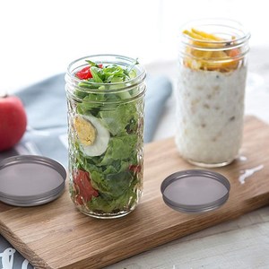 Bocaux en verre transparent avec couvercles en aluminium, qualité alimentaire, ouverture standard, 4oz 6oz, pour la conservation des fruits et le stockage de confitures - Product Image 1