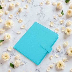 Hongbo Best Selling 33-Colored Pebble Leather 35MM 6-Gold-<strong>Ring</strong> Bound A5 <strong>Ring</strong> Planner Agenda Budget <strong>Binder</strong> With Zipper As Gift - Product Image 1