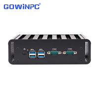 Mini PC industriel sans ventilateur avec processeur Intel Core i5 4200U, 6200U ou 8250U, prise en charge double LAN et boîtier en aluminium