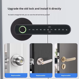 Cerradura de puerta inteligente con aplicación Tuya, lector de acceso de huellas dactilares, contraseña para puerta de aluminio y madera, Cerradura Inteligente TTlock - Product Image 6