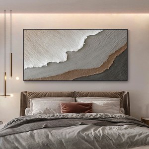 Arenaria testurizzata 3D moderna marrone pittura a <span class=keywords><strong>olio</strong></span> astratta oceano <span class=keywords><strong>mare</strong></span> onde marine tela arte della parete per la decorazione del soggiorno - Product Image 3