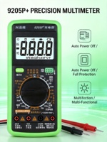 9205P+ Battery-Powered Digital Multimeter with 0-1000V AC/DC Voltage & 0-20A Current Measurement for Household Use
