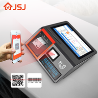 Terminal de pago de tableta Android todo en uno personalizado caja registradora máquina de venta pos con restaurantes lector de escáner de código QR