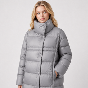 Chaqueta de Plumón Acolchada de Invierno para Mujer, Abrigo Grueso y Cálido, Estilo Largo, Tallas Grandes, Chaquetas Acolchadas para Mujer - Product Image 1
