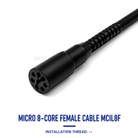 Connecteur sous-marin étanche HYSF SUBSEA MCBH8M Micro 8 broches mâle, prise électrique sous-marine 7/16-20UNF