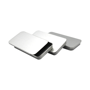 OEM ODM Small Rectangle Pharmaceutical Tin Box With Push Pull Lid for Lip Balm Perfume Pills Soap Child Resistant Durable