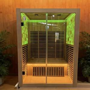 Sauna Personale per Casa con Pannelli in Pietra di Giada, Cabina Sauna Turca <span class=keywords><strong>Hammam</strong></span>, Terapia del Sale, Infrarossi a Spettro Completo, Vapore a Basse Emissioni EMF - Product Image 1
