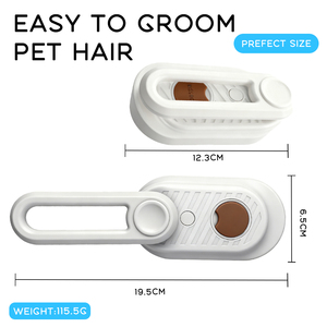 Brosse vapeur portable 3-en-1 pour toilettage d'animaux, peigne autonettoyant pour l'élimination des poils avec pulvérisation, en TPR et plastique - Product Image 6