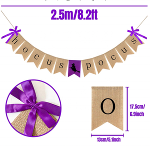 Guirlande <span class=keywords><strong>de</strong></span> déguisement pour Halloween, banderole en <span class=keywords><strong>toile</strong></span> <span class=keywords><strong>de</strong></span> <span class=keywords><strong>Jute</strong></span>, décoration <span class=keywords><strong>de</strong></span> fête d'halloween, suspension <span class=keywords><strong>murale</strong></span> - Product Image 2