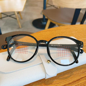 Gafas redondas para niños 5806 Tr90, montura de acrílico, lentes planas, diseño ligero para niños - Product Image 1