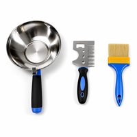 Kit de 3 grattoirs à brosses en acier inoxydable pour la réparation de plâtre et de peinture, outils de construction et de rénovation pour la maison et le bricolage