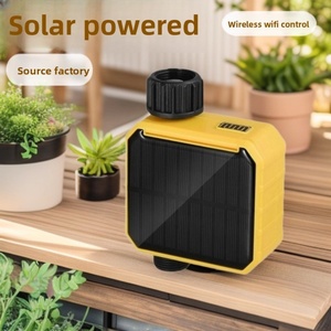 Solar-powered Low-consumption Wireless Wi-Fi Plastic Water Valve Flow-rate <b>Timer</b> Unlimited Battery Life Copper Head for Drip - Product Image 2