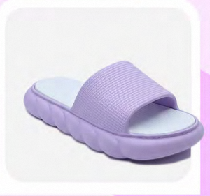 Ciabatte da donna in EVA stile nuvola, viola, taglia 28, ultra morbide, a punta aperta, per bagno - Product Image 4