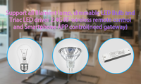 Triac giratorio inalámbrico RF Dimmer AC100V 240V interruptor de pared delgada para bombillas halógenas regulables lámparas de filamento controlador Led