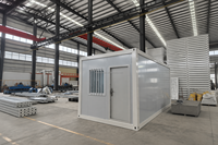 Bâtiment préfabriqué modulaire en panneaux sandwich d'acier de 20 pieds pour bureau mobile sur chantier, assemblage rapide