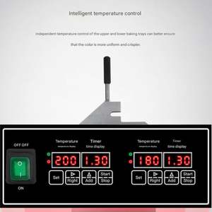 Machine à gaufres électriques professionnelles en acier inoxydable de qualité supérieure pour fruits de mer, coquilles Saint-Jacques et crevettes - Product Image 4