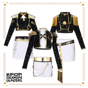 Disfraz de Cosplay de K-pop The Witcher Girls Starry Garden, Negro y Dorado, para Mujer, Talla Adulto, Mira Lumi Zoe - Product Image 5
