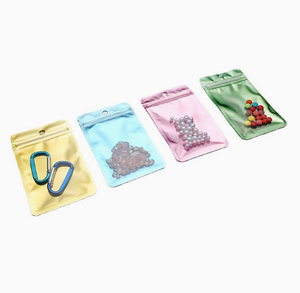 Metal Colors Resealable <b>Bags</b> Colored Jewelry or Food Resealable <b>Bags</b> <b>Makeup</b> Self-sealing <b>Bags</b> with <b>Transparent</b> Front - Product Image 4