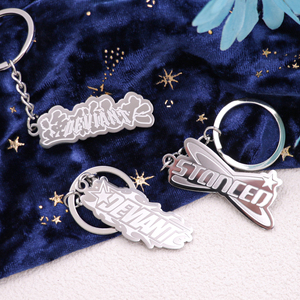 Portachiavi in Metallo Personalizzati, Ciondolo Rettangolare in Acciaio Inox con Logo, Charm Portachiavi Durevole con Nome o Logo - Product Image 1