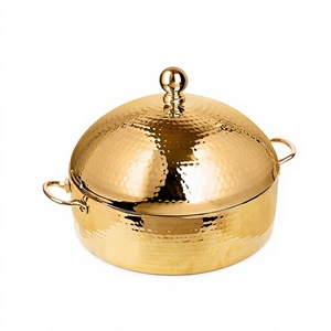 Casserole en acier inoxydable à double paroi, de qualité supérieure, fabriquée à la main, élégante et classique, nouveau réchaud alimentaire en métal - Product Image 1