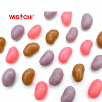 Gratis Sample 35g Fruitig Kleurrijk Snoepje Zoete Druivensmaak Jelly Beans Enkelkleurig Individueel Verpakt Groothandel