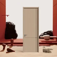 Ensemble de portes intérieures de chambre à coucher en aluminium, écologiques, sans peinture, imperméables, résistantes à l'humidité, insonorisées, design minimaliste fini