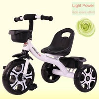 Premium pliable enfant en bas âge Tricycle poussette 1-6 ans Parent barre de poussée pour rue marche Portable enfants pédale jouet