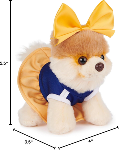 Dunia lucu 5 inci Pomeranian anjing boneka hewan menyenangkan gaya mewah cheerleader Set seragam hadiah sempurna untuk anak perempuan anak-anak - Product Image 4