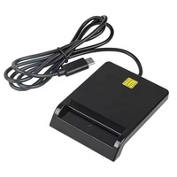 Type-C Smart CAC Card Reader with USB 2.0 Interface DOD Compatible Bank ID Card Reader Plastic ABS Material 12-Month Warranty