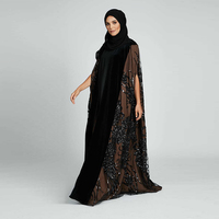 Dubai Abaya belle couleur noire abaya traditionnelle musulmane travail à la main caftan vêtements islamiques traditionnels pour femmes